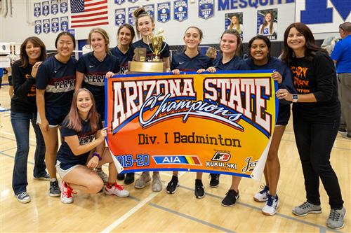 Badminton Team State Champs 2-19 